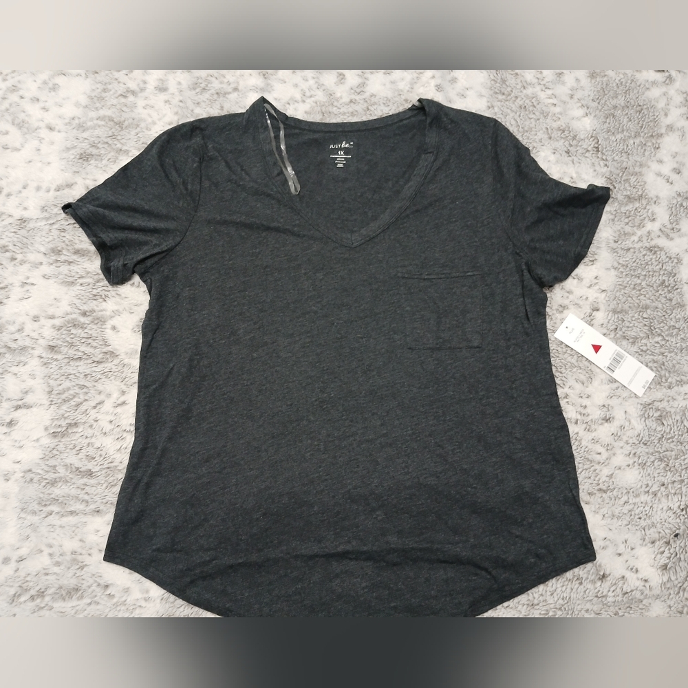 Just Be Dark Gray Short Sleeve Tee